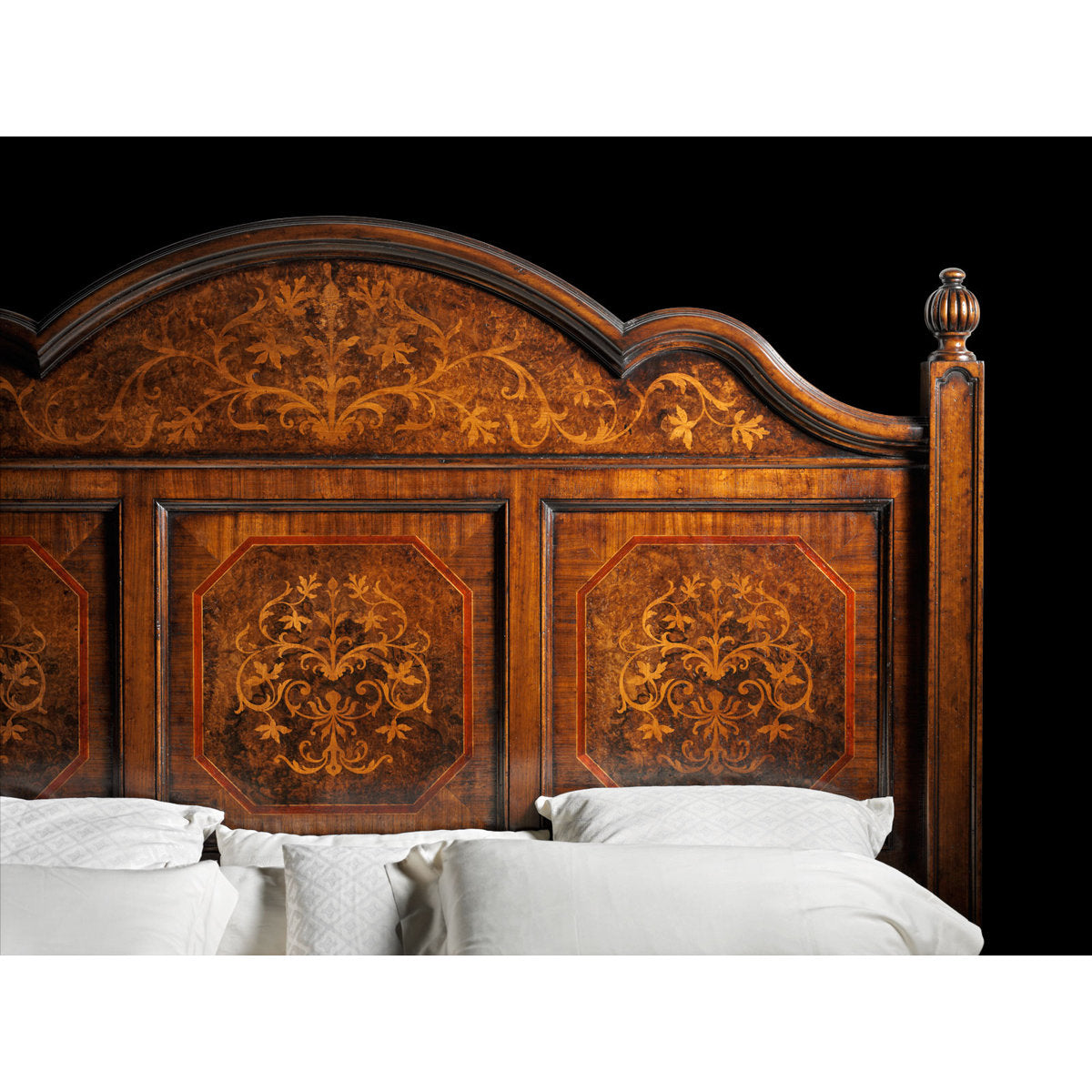 King Solid Wood and Upholstered Standard Bed