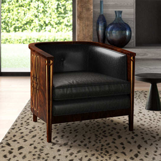 Knightsbridge Leather Barrel Chair