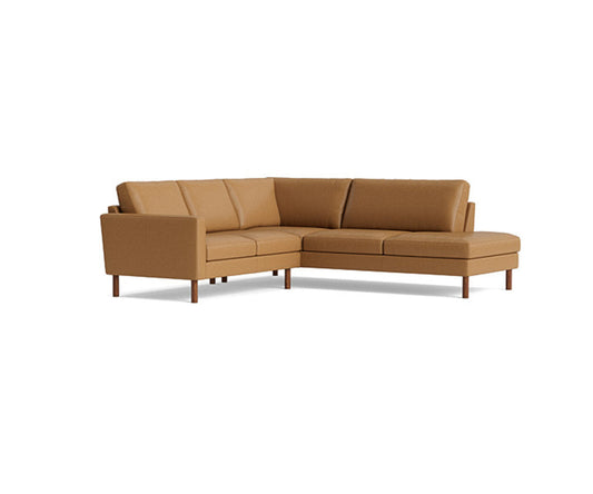 Benchmade Modern Laguna Leather Sectional With Bumper 95 X 95
