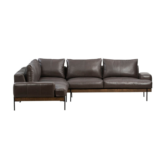 Largo Top Grain Leather Sectional