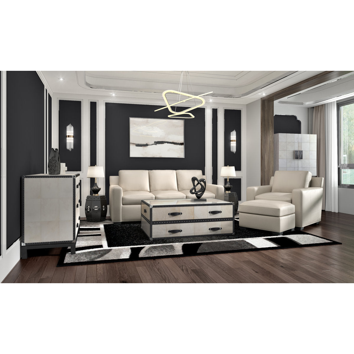 Lawson Armchair Chair with Ottoman