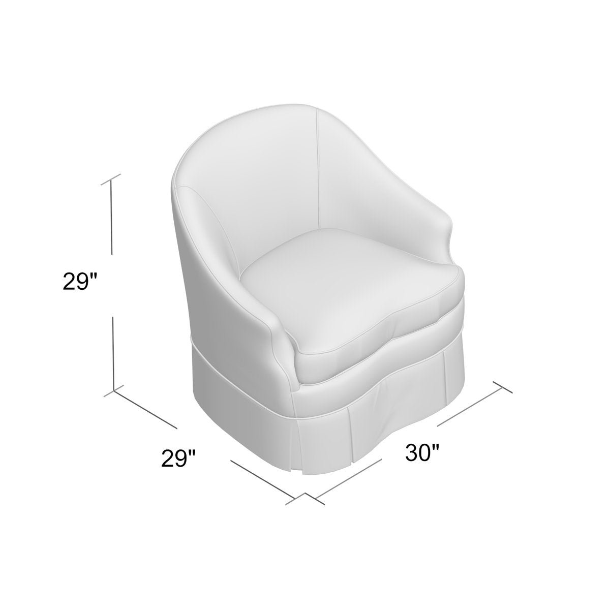 Duralee Lea 30 Wide Down Cushion Slipcovered Armchair