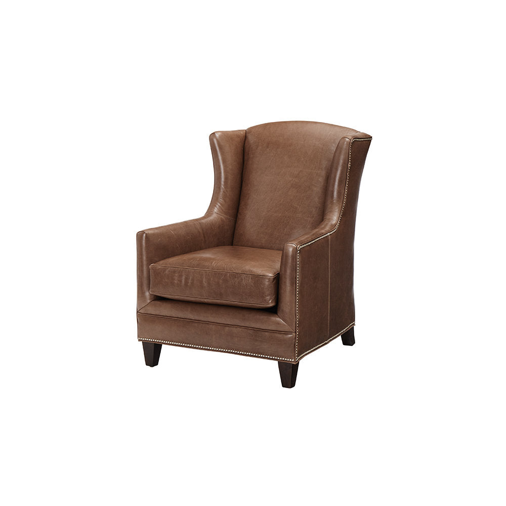 Leo Wingback Chair Chair with Ottoman