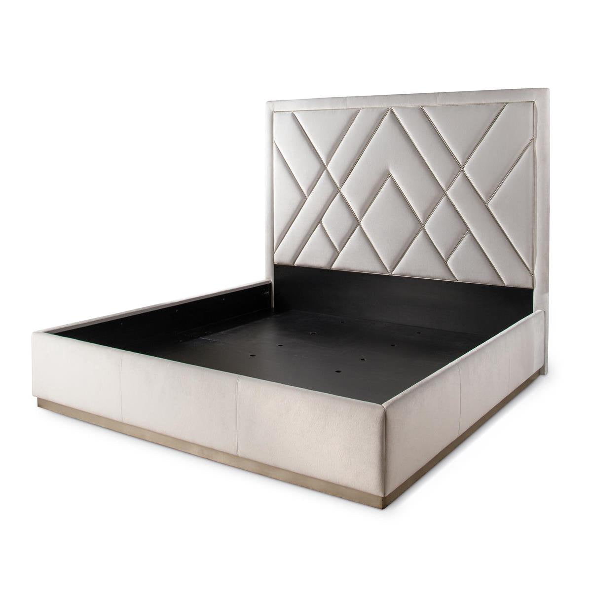 London Leather Velvet Bed