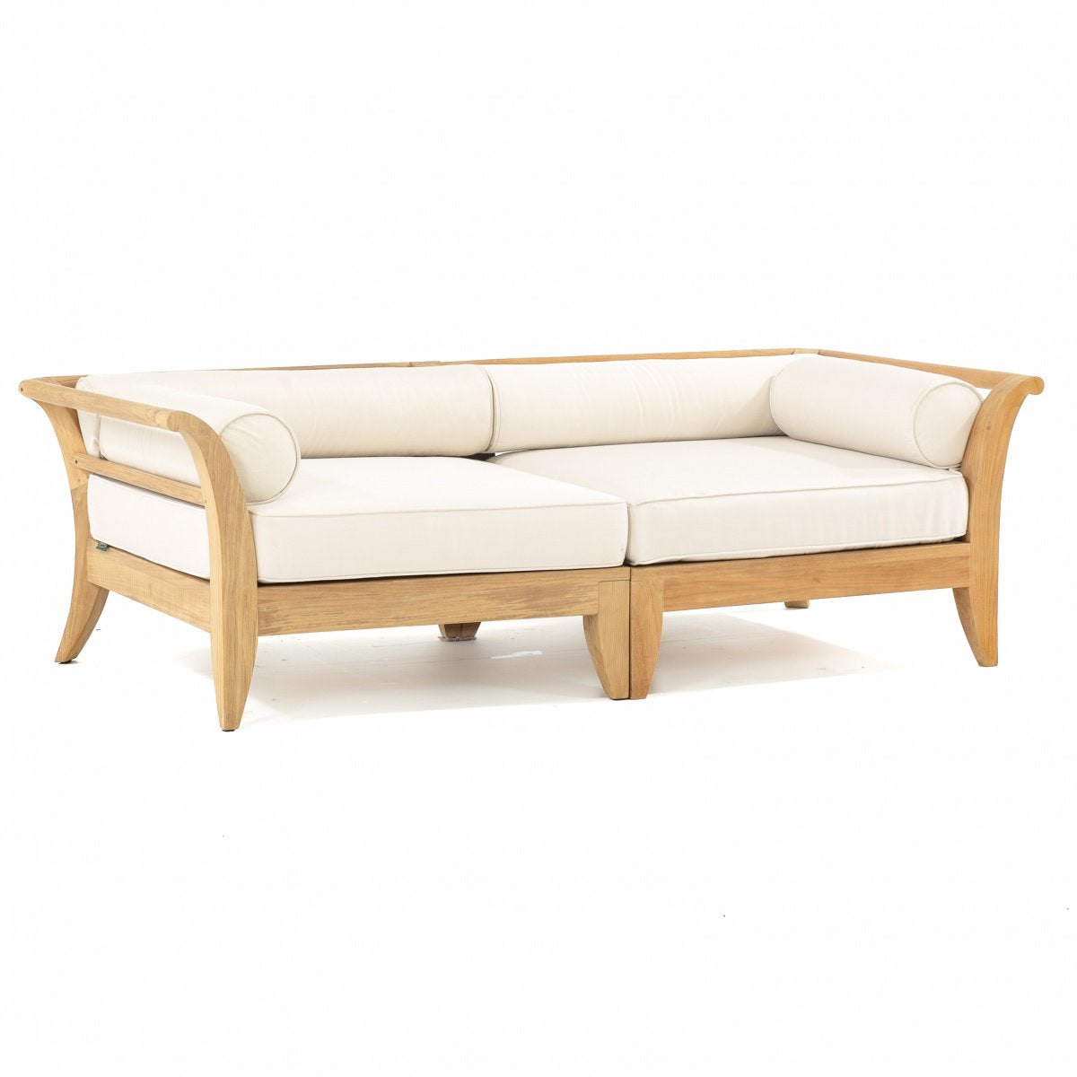 Westminster Teak 77 Sunbrella Loveseat With Reversible Cushions