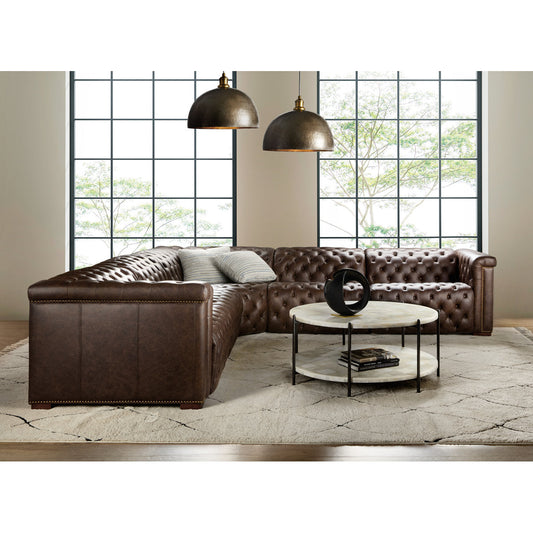 Hooker Furniture Savion Deux 5 Seat Sectional With Three Power Recliners And Six Power Headrests