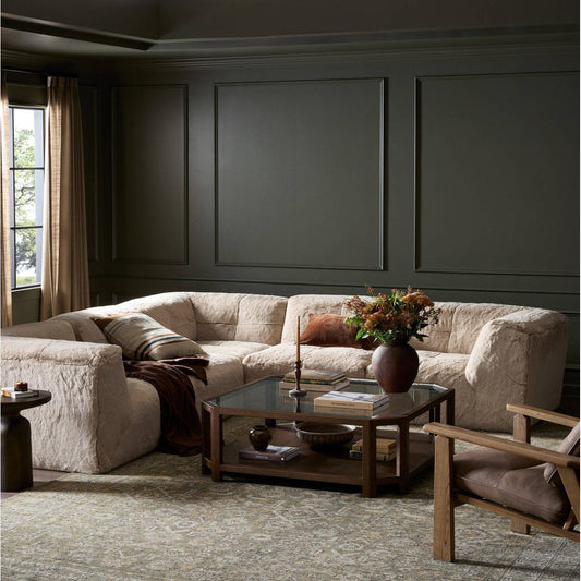 Four Hands Miles 5Pc Sectional Boden Pewter