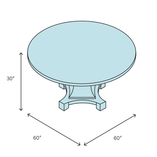 Moorish Round Solid Wood Dining Table