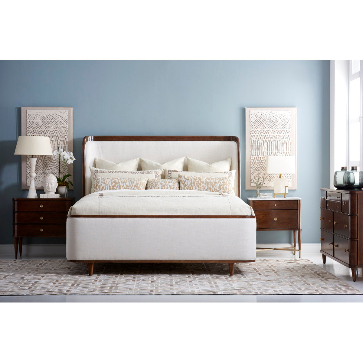 Novella Upholstered Low Profile Platform Bed
