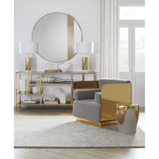 Sonder Living Vinci Occasional Chair Mirrored Brass Vic Platinum