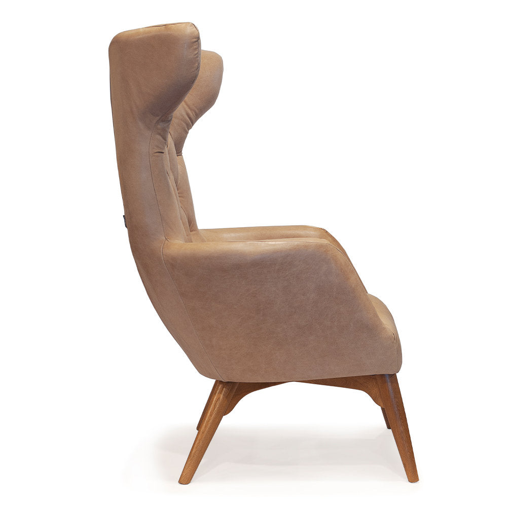 Ohio Wingback Chair Chair with Ottoman