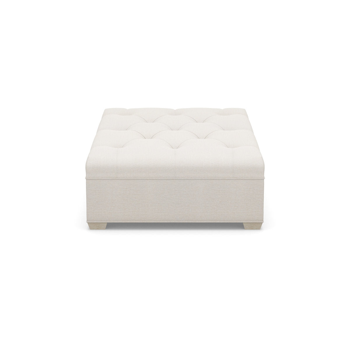 Paul Robert 60 Wide Tufted Rectangle Cocktail Ottoman With Tapered Foot