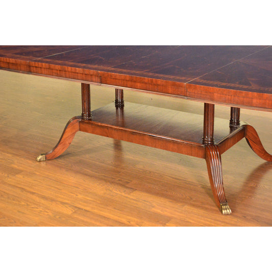 Leighton Hall Furniture Extendable Pedestal Dining Table