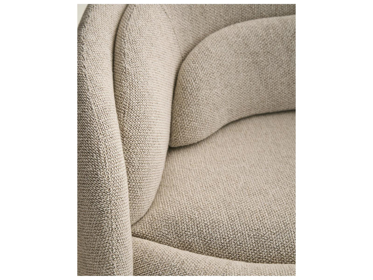 Peonia 2-Seat Sofa in Zea 01 Beige Fabric