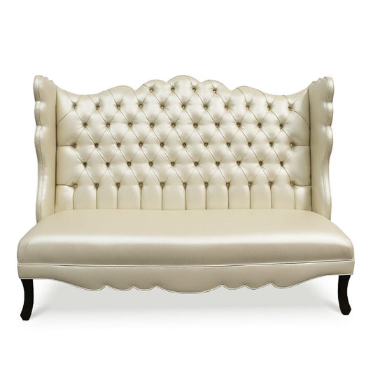 Haute House Home Pantages Faux Leather Bench