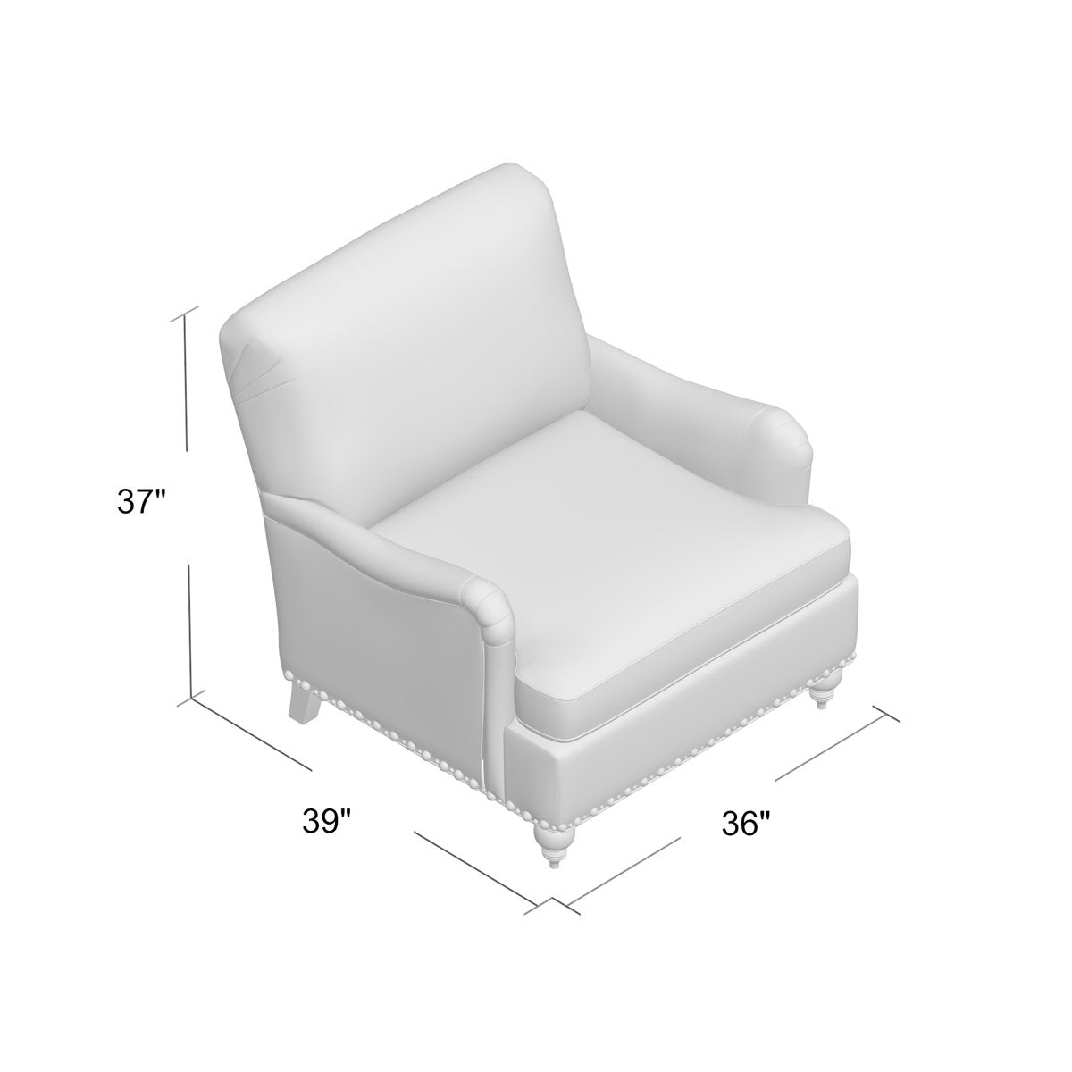 Duralee Parkdale 36 Wide Down Cushion Armchair