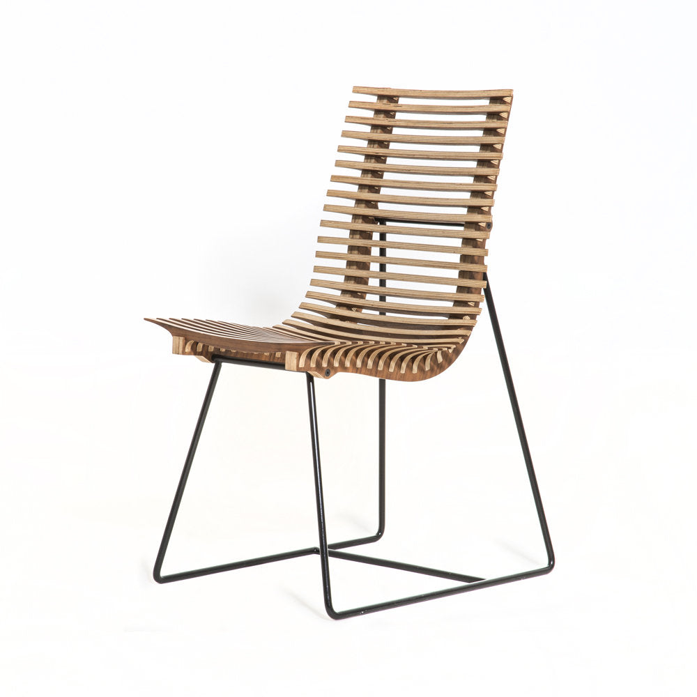 Robert Allen Pouzet 001 Rib Birch Plywood Armless Chair