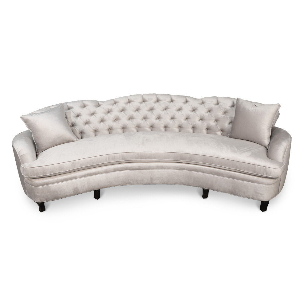 Haute House Home Reece 118 Velvet Round Arm Sofa