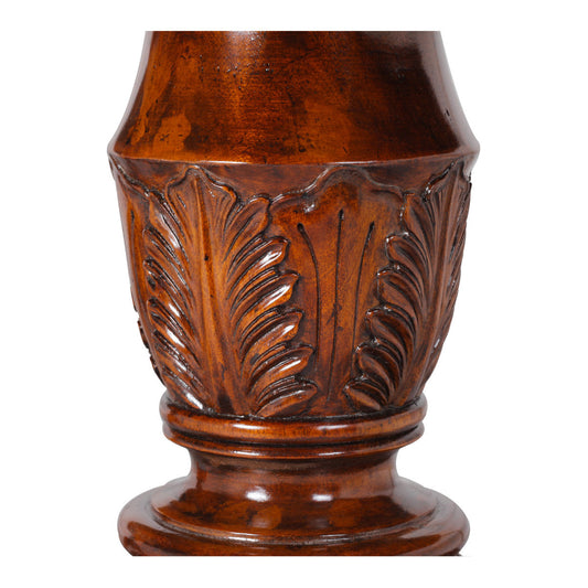Reeded Oval Solid Wood Dining Table