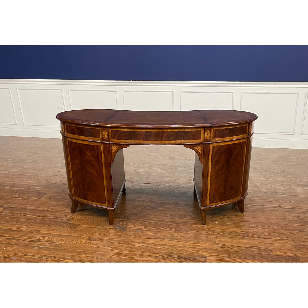 Regency Mahogany Kidney Shaped Writing Desk
