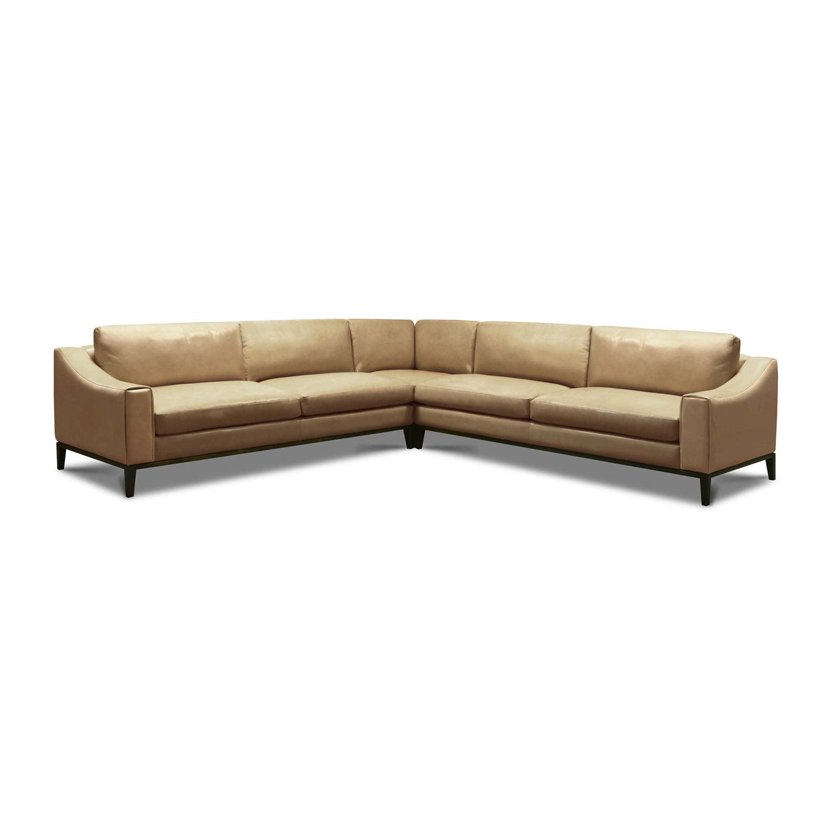 Eleanor Rigby Rodeo 88 Wide Genuine Leather Symmetrical Corner Sectional