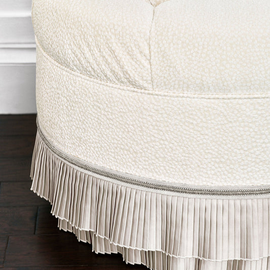 Eastern Accents Cleo Upholstered Ottoman Round