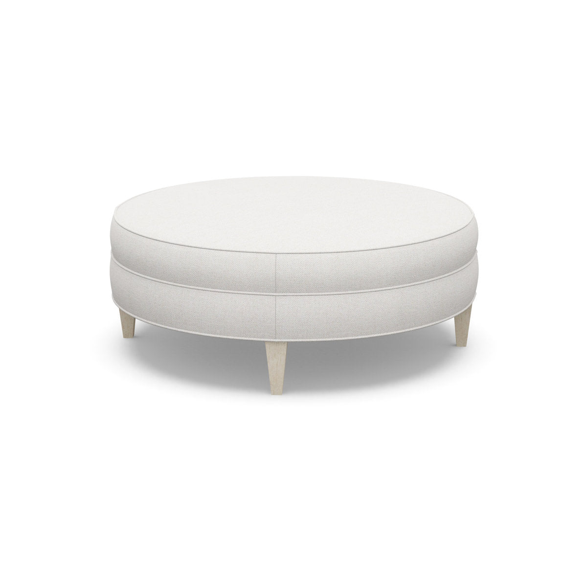 Paul Robert 48 Wide Round Standard Ottoman With Tapered Leg