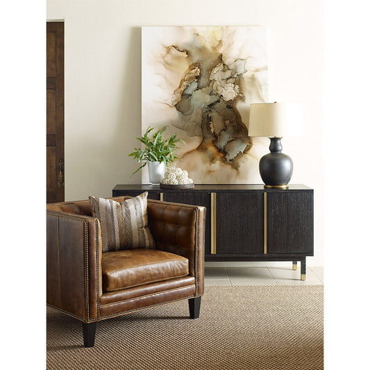 Royce Barrel Chair Chair with Ottoman
