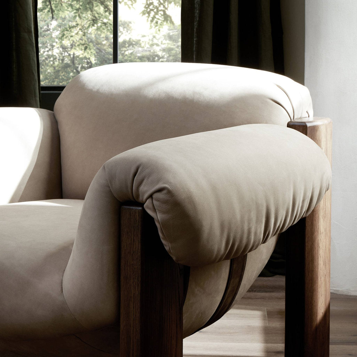 Four Hands Samena Chair Nubuck Nude