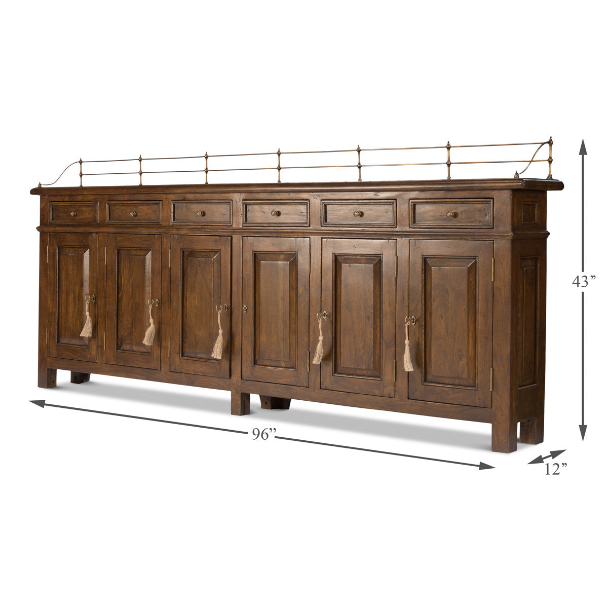 Selda 96'' W Solid Wood Sideboard