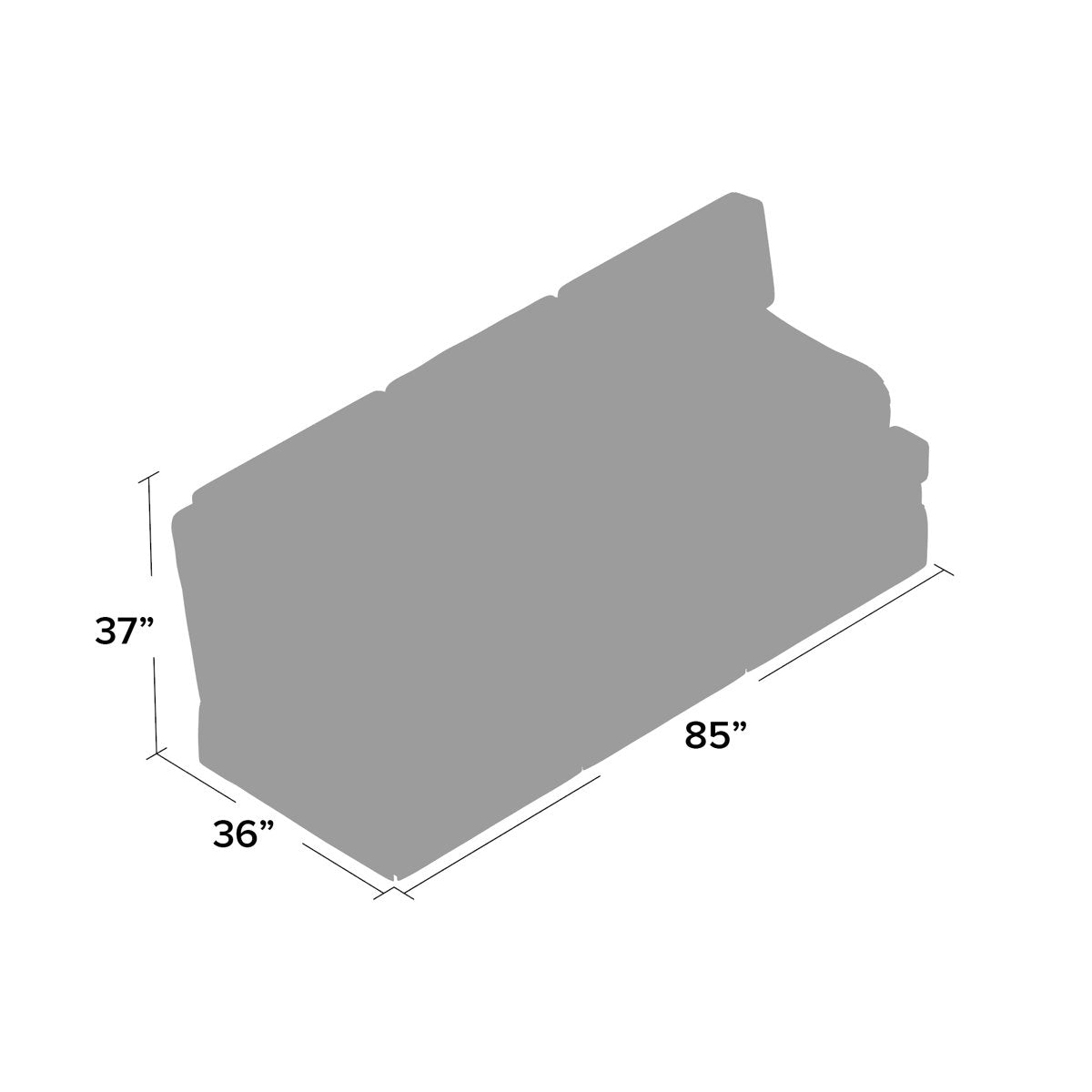Duralee Shefield Recessed Arm Sofa