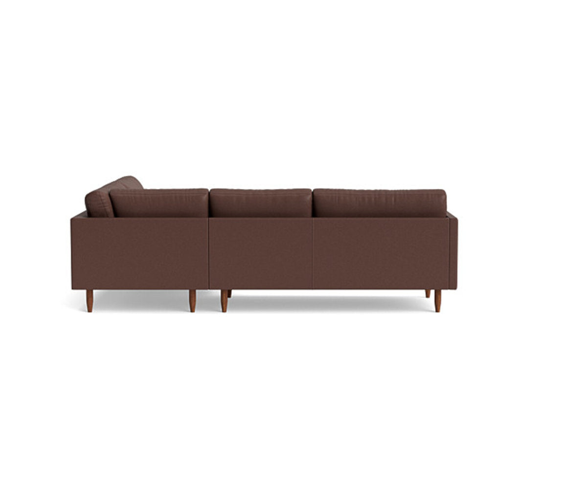 Benchmade Modern Skinny Fat Leather Sectional With Bumper 95 X 95