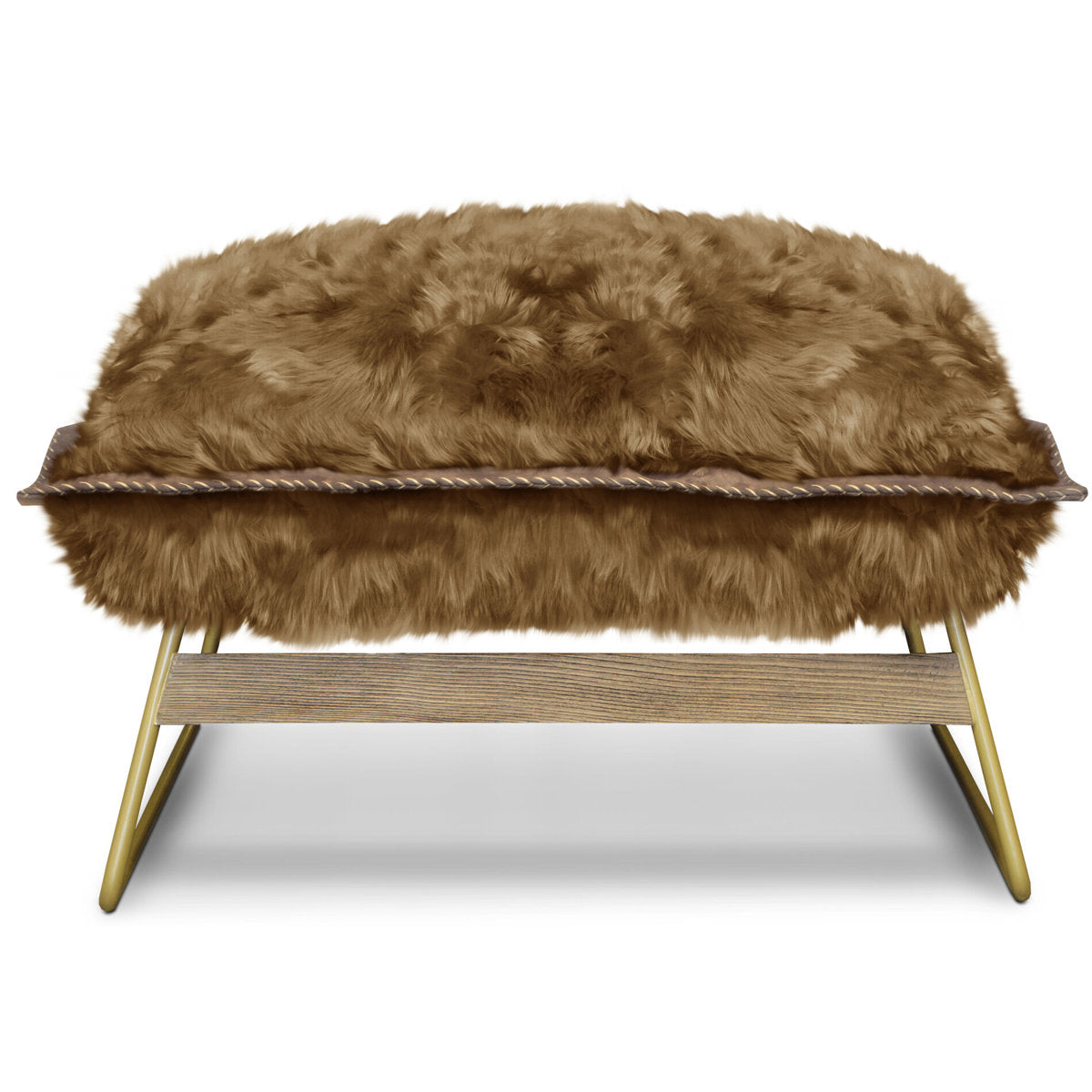 Eleanor Rigby Snoopy 100 Alpaca Modern Sled Base Ottoman