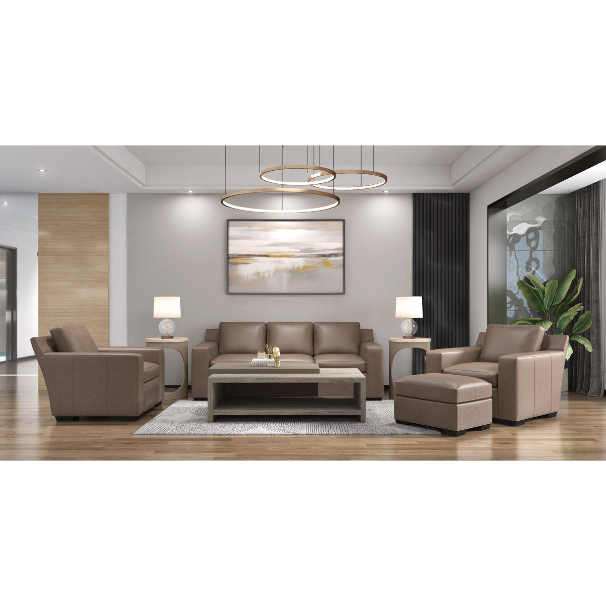 Hancock Moore Octavius 88 Leather Sofa
