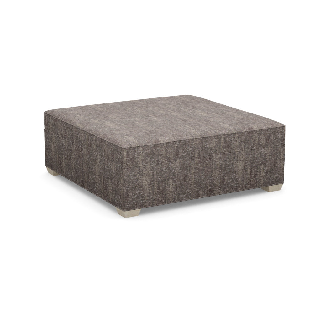 Paul Robert 48 Wide Square Cocktail Ottoman With Tapered Foot