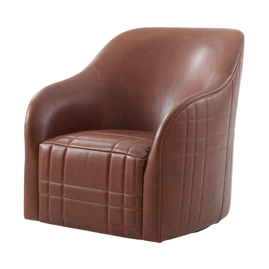 Theodore Alexander Tartan Curve Swivel Chair