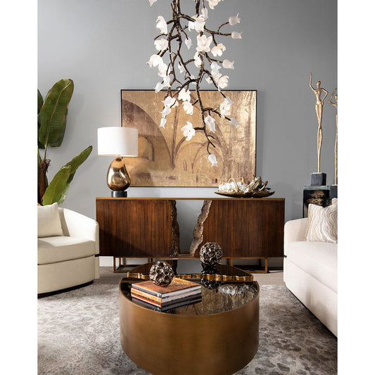 Terra Four-Door Credenza, White