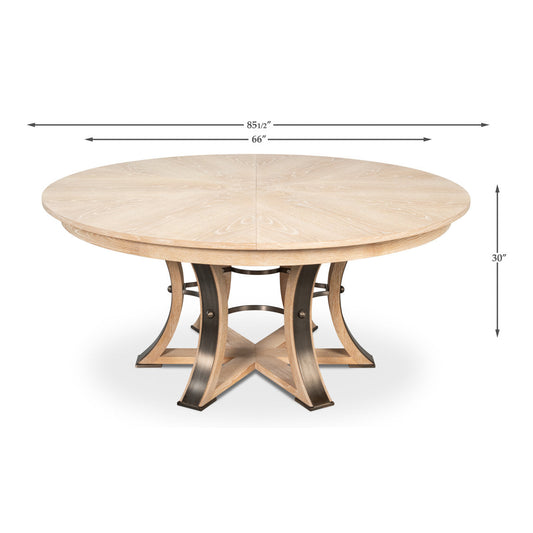 Tower Round Solid Oak Dining Table