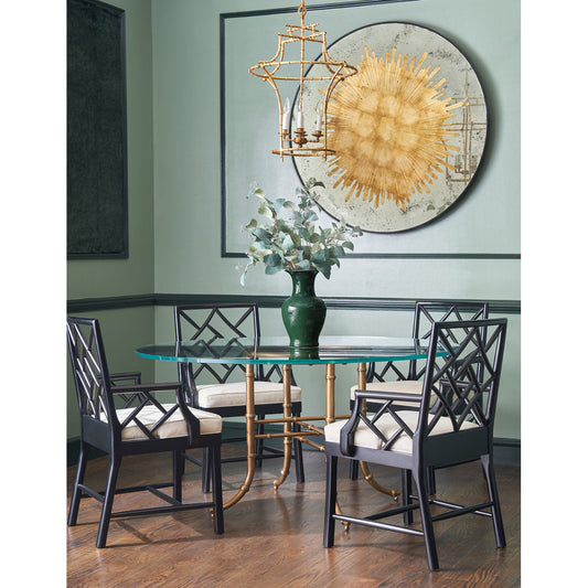Trouv茅 Round Glass Dining Table