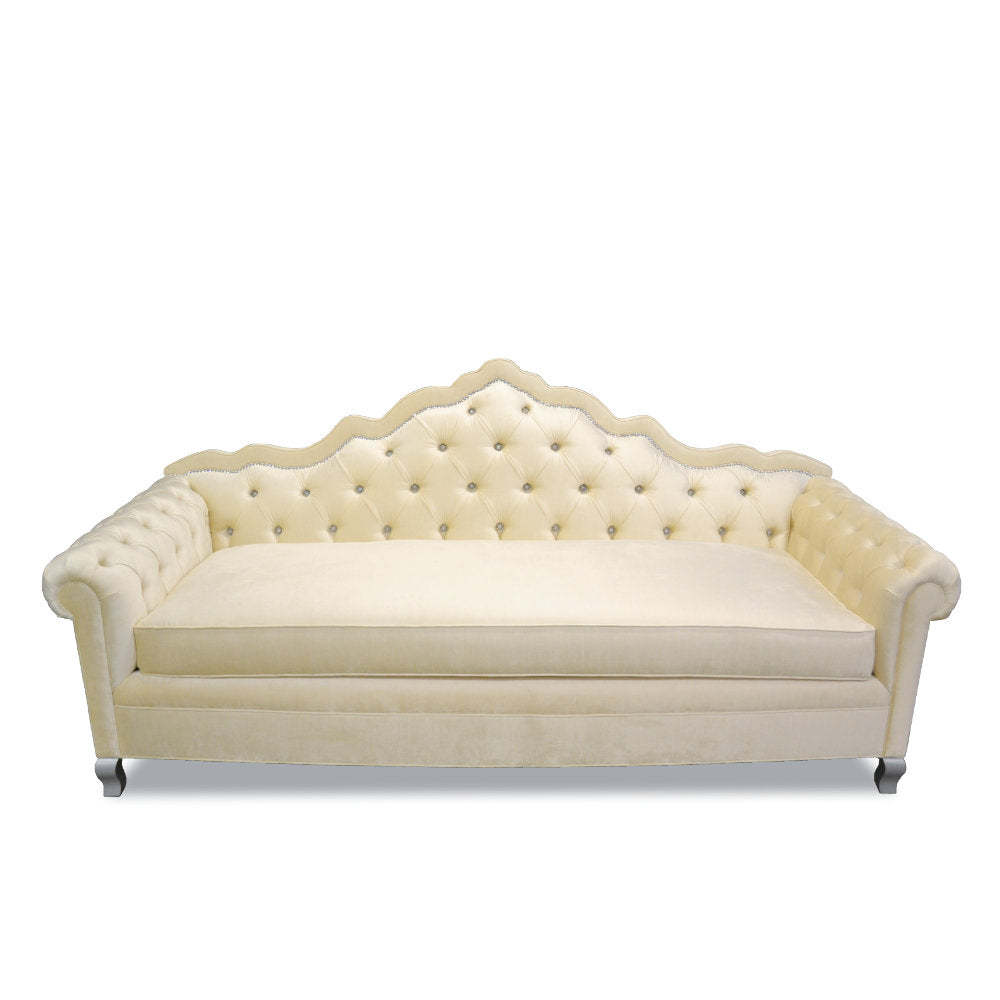 Haute House Home 88 Velvet Rolled Arm Sofa With Reversible Cushions