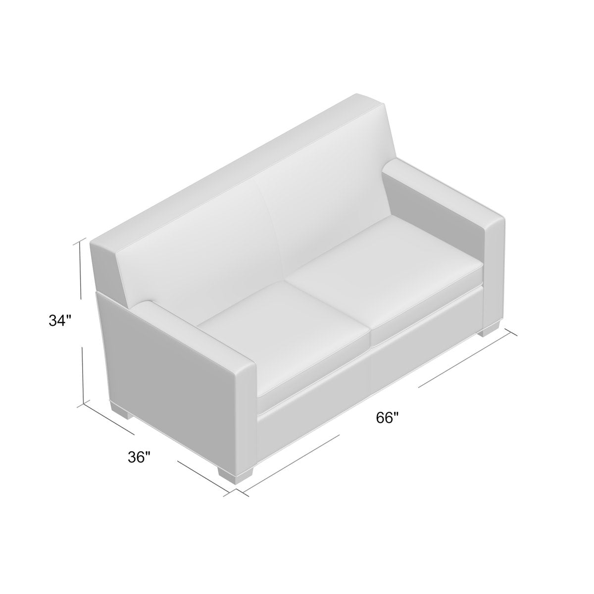 Duralee Warren 78 Square Arm Loveseat