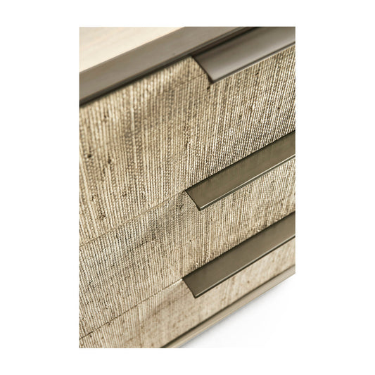 Water 3 - Drawer Solid Wood Nightstand