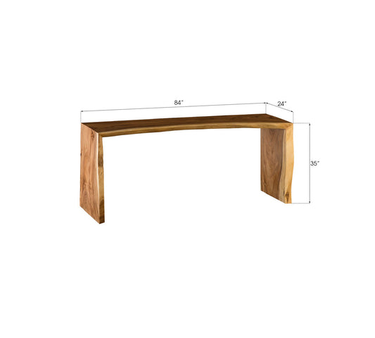 Waterfall 84" Solid Wood Console Table