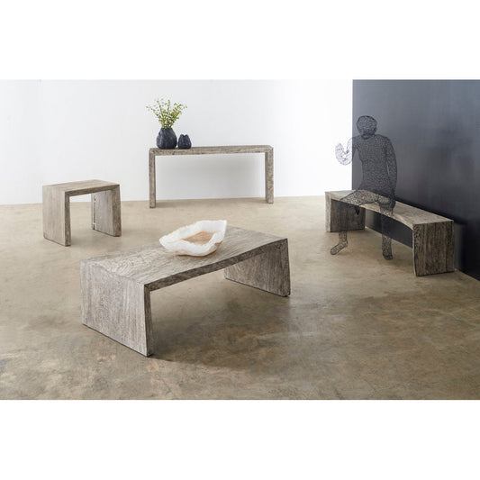 Waterfall Solid Wood Sled Coffee Table