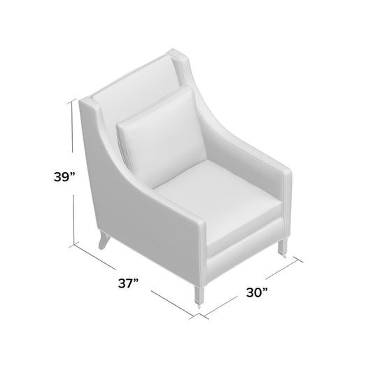 Duralee Westside 30 Wide Down Cushion Slipcovered Armchair