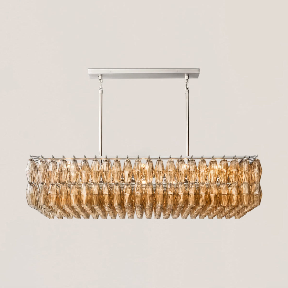 Chiara Glass Rectangular Chandelier
