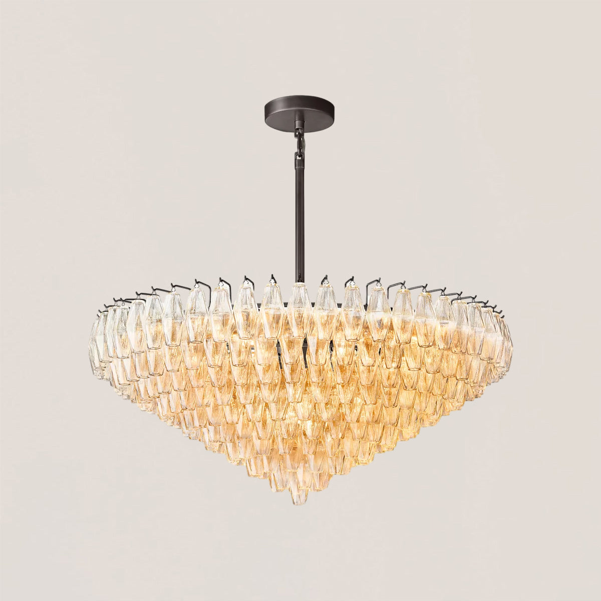 Chiara Glass Tiered Round Chandelier
