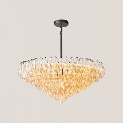 Chiara Glass Tiered Round Chandelier