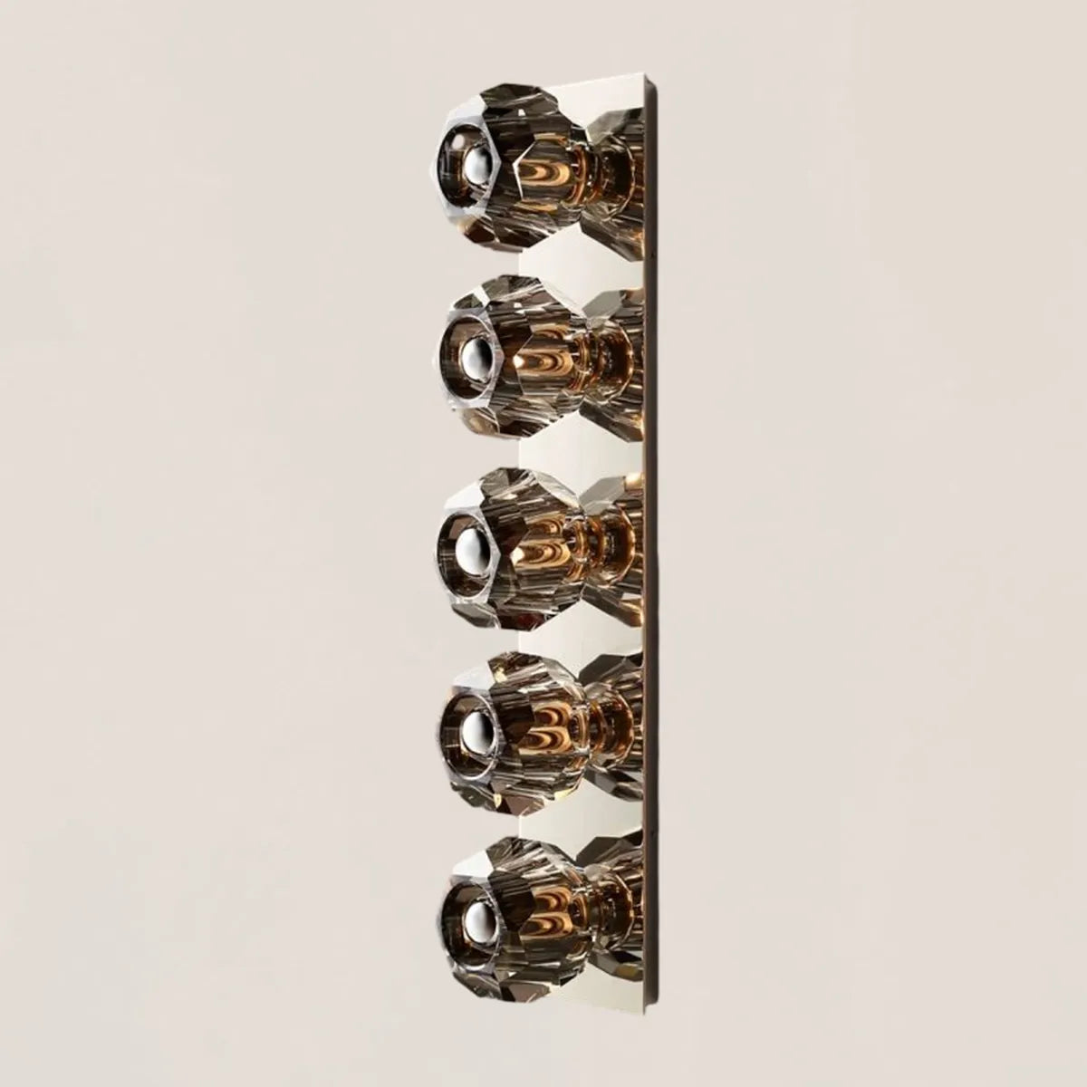 Boule De Smoke Crystal Linear Grand Wall Sconce