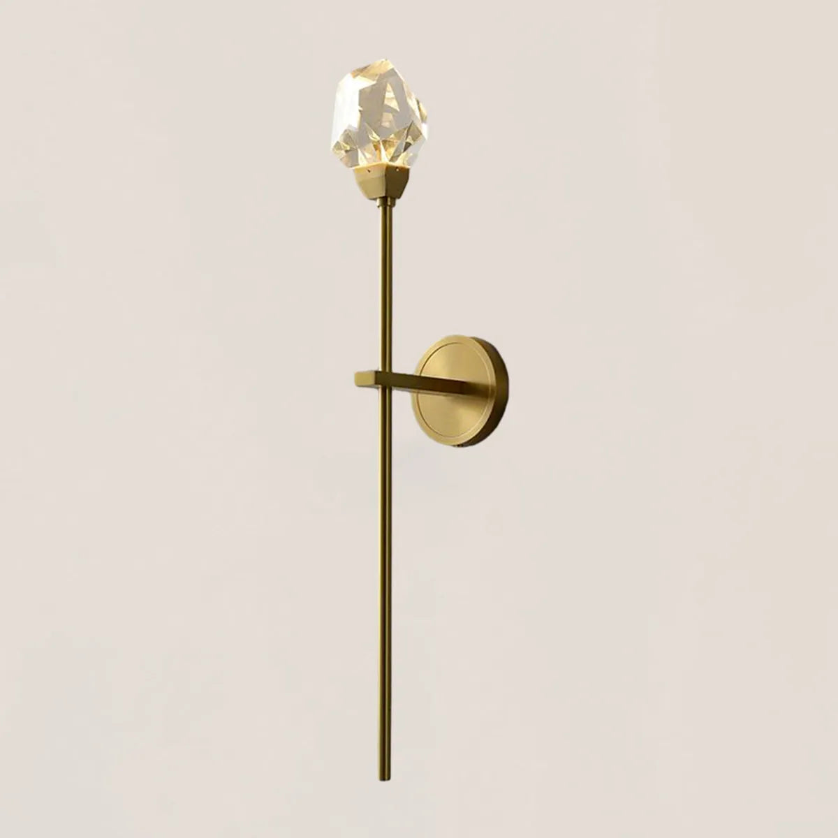 Faceted Crystal Prisms Wall Sconce - Rod